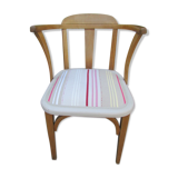 Armchair, beech and fabric