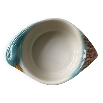 Blue goose ceramic dish