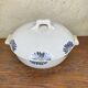 Large art deco tureen in Somain earthenware, mushroom lid