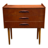 Danish vintage teak chest of drawers / nightstand, mid century modern, 1960