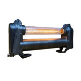 Wall lamp metal and tubular glass