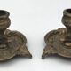 Pair of vintage brass table candlesticks
