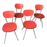 Red formica chairs