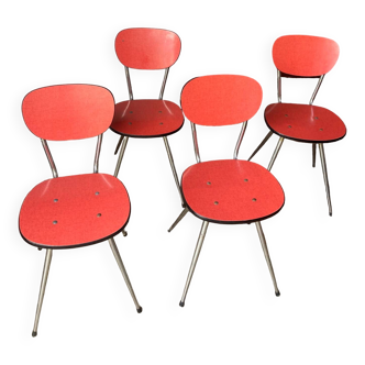 Chaises formica rouge