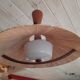 Teak and sisal light/hanging lamp from the 60s/70s