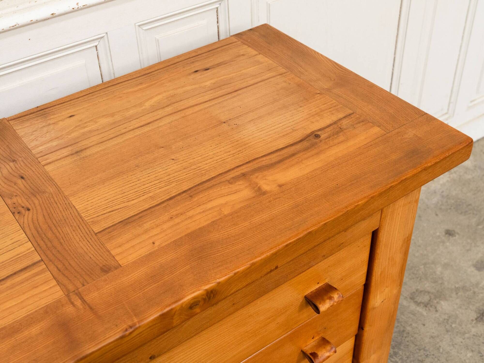 Commode Maison Regain in solid elm, 1960s.