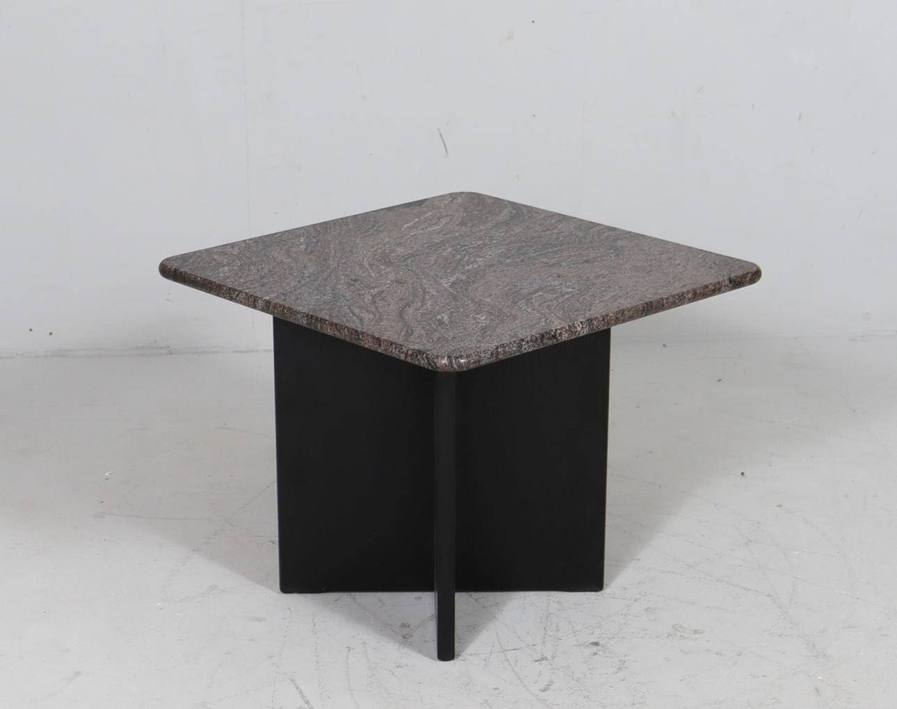 Coffee table made of granite and wood, Italy 1980s.