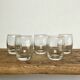 5 petits verres striés vintage