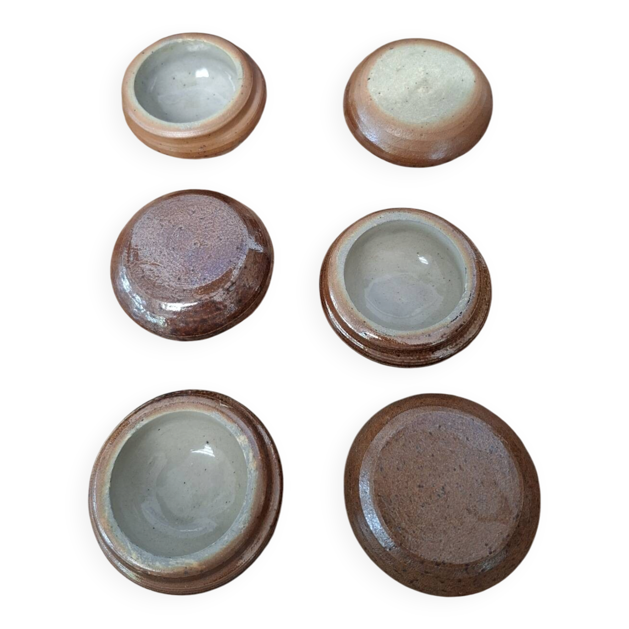 Petits pots a beurre en grés