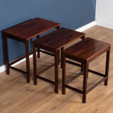 Retro Teak 1960s Mid Century Nest Of Tables Coffee Tables By E W Bach Odense Møbelfabrik