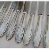 12 silver metal knives