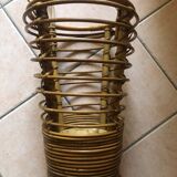 Umbrella door with bamboo handles and vintage rattan 60s