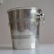 Vintage ice or champagne bucket in silver metal