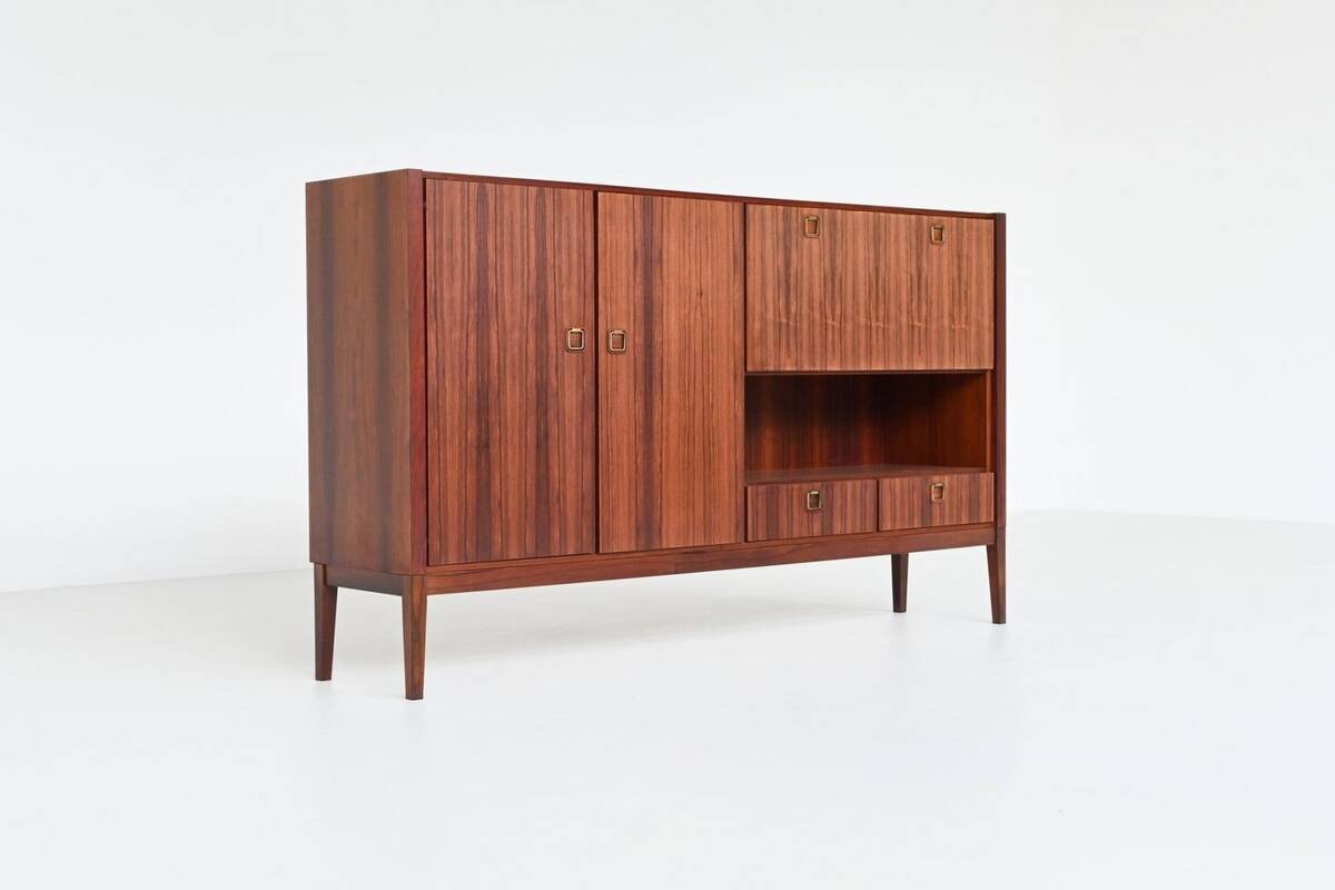 Topform highboard rosewood and brass Netherlands 1960