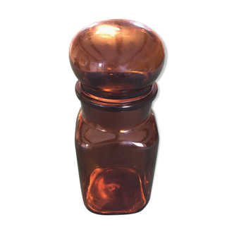 Old pot of amber brown apothecary