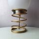 Seventies golden spiral lamp 1970