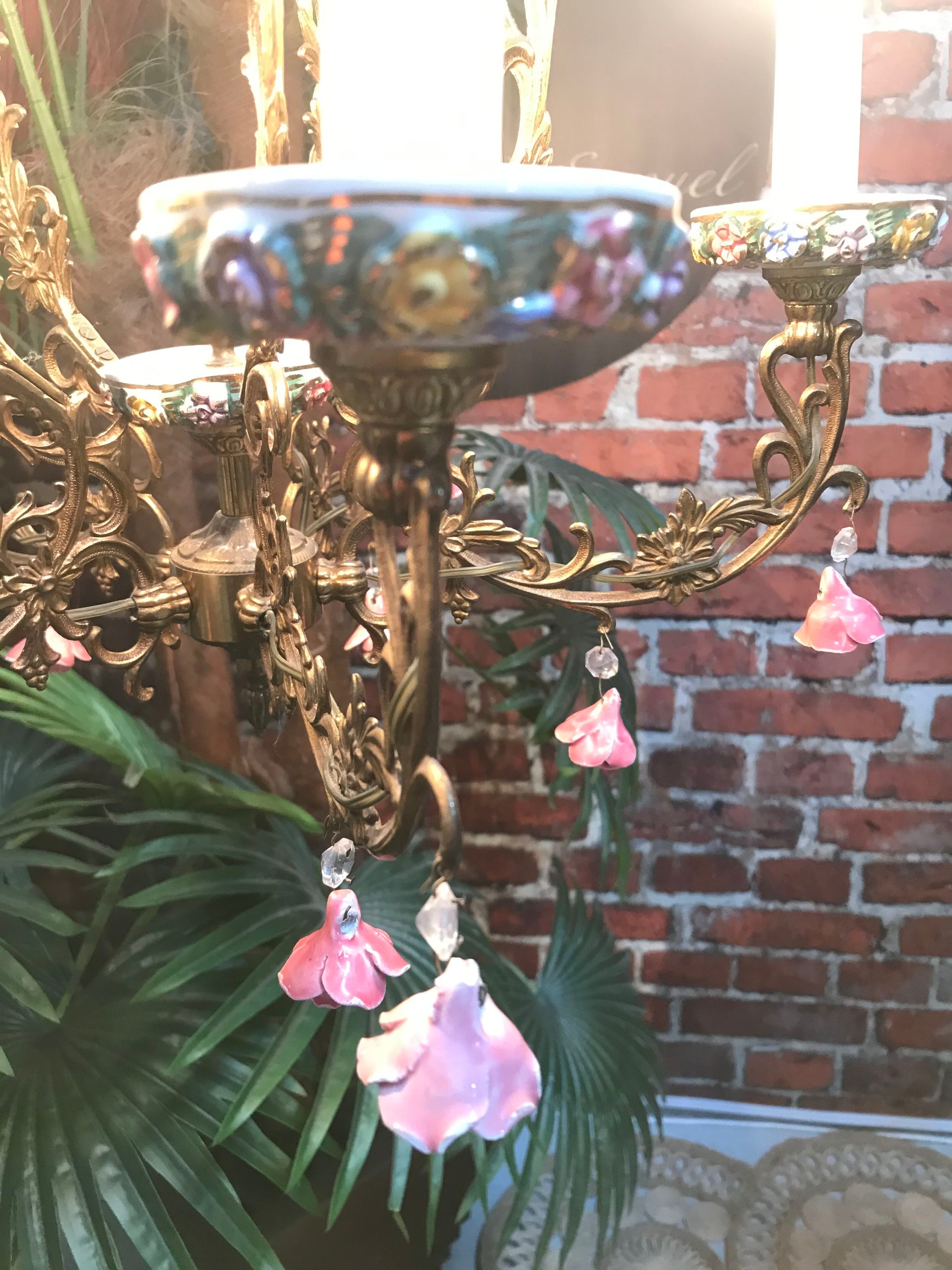 Porcelain luster 5 branches