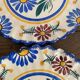 Henriot Quimper dessert plates, hand-painted earthenware.