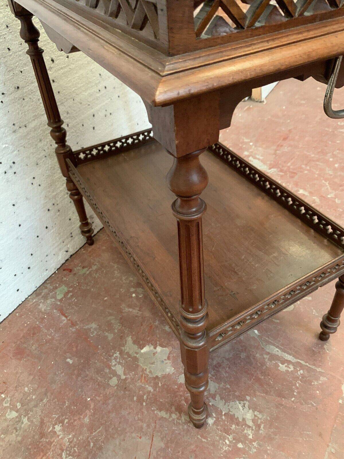 Louis XVI style serving table in carved walnut 20th century Console Tray