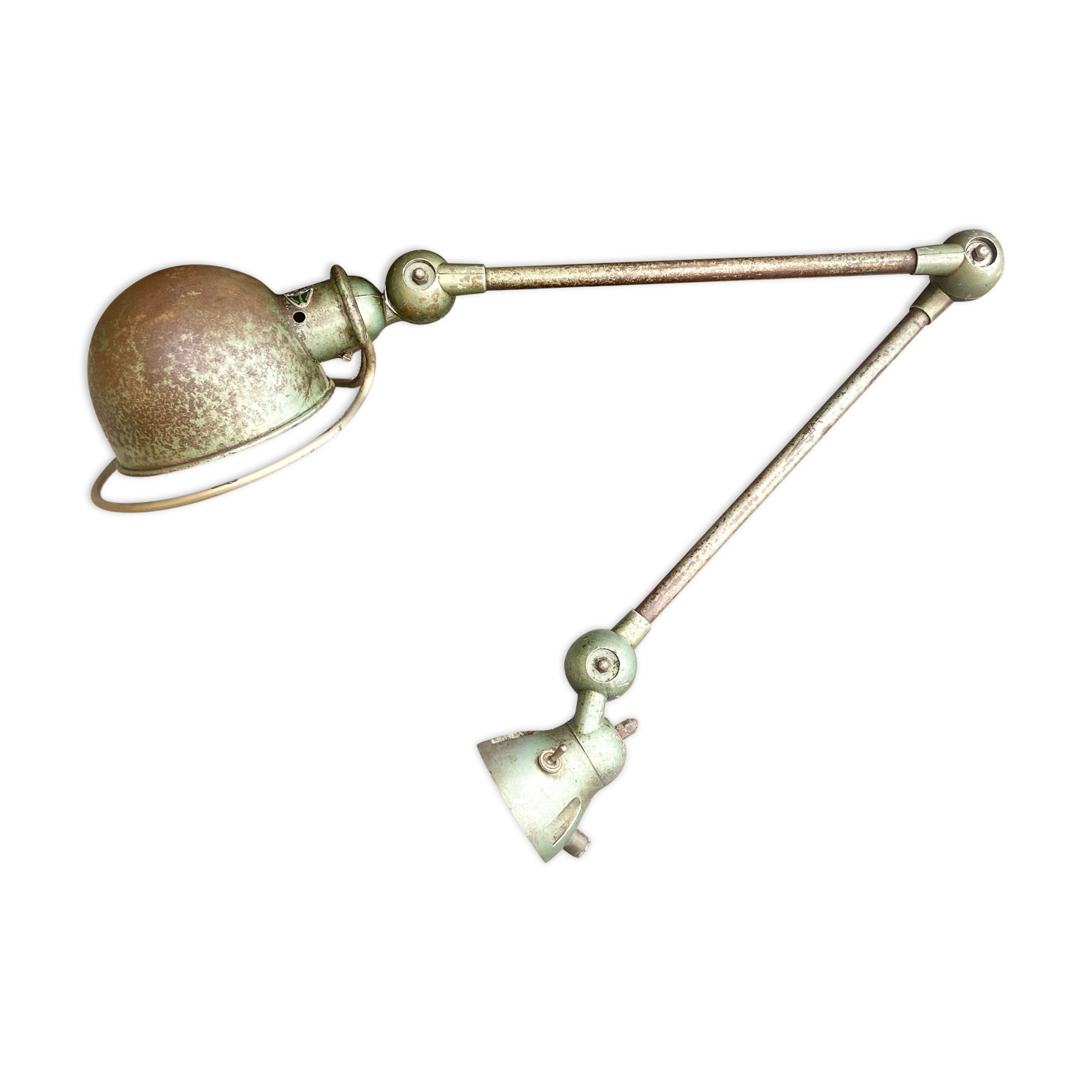 Jielde patinated lamp 1950