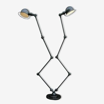 Lampadaire Double Graphite industrielle 8 bras Jieldé de Jean Louis Domecq France 1960