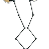 Lampadaire Double Graphite industrielle 8 bras Jieldé de Jean Louis Domecq France 1960