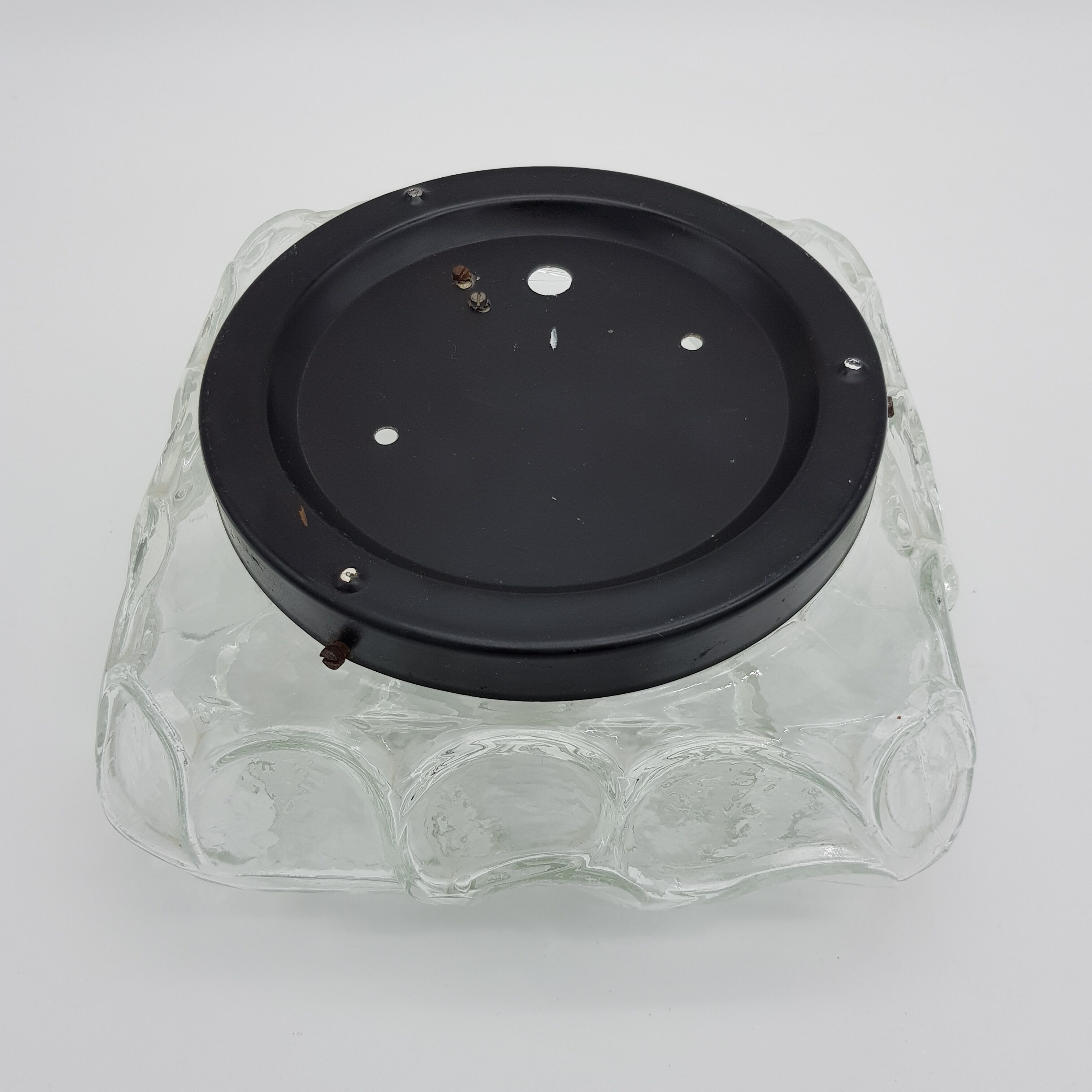 Square molded glass globe ceiling