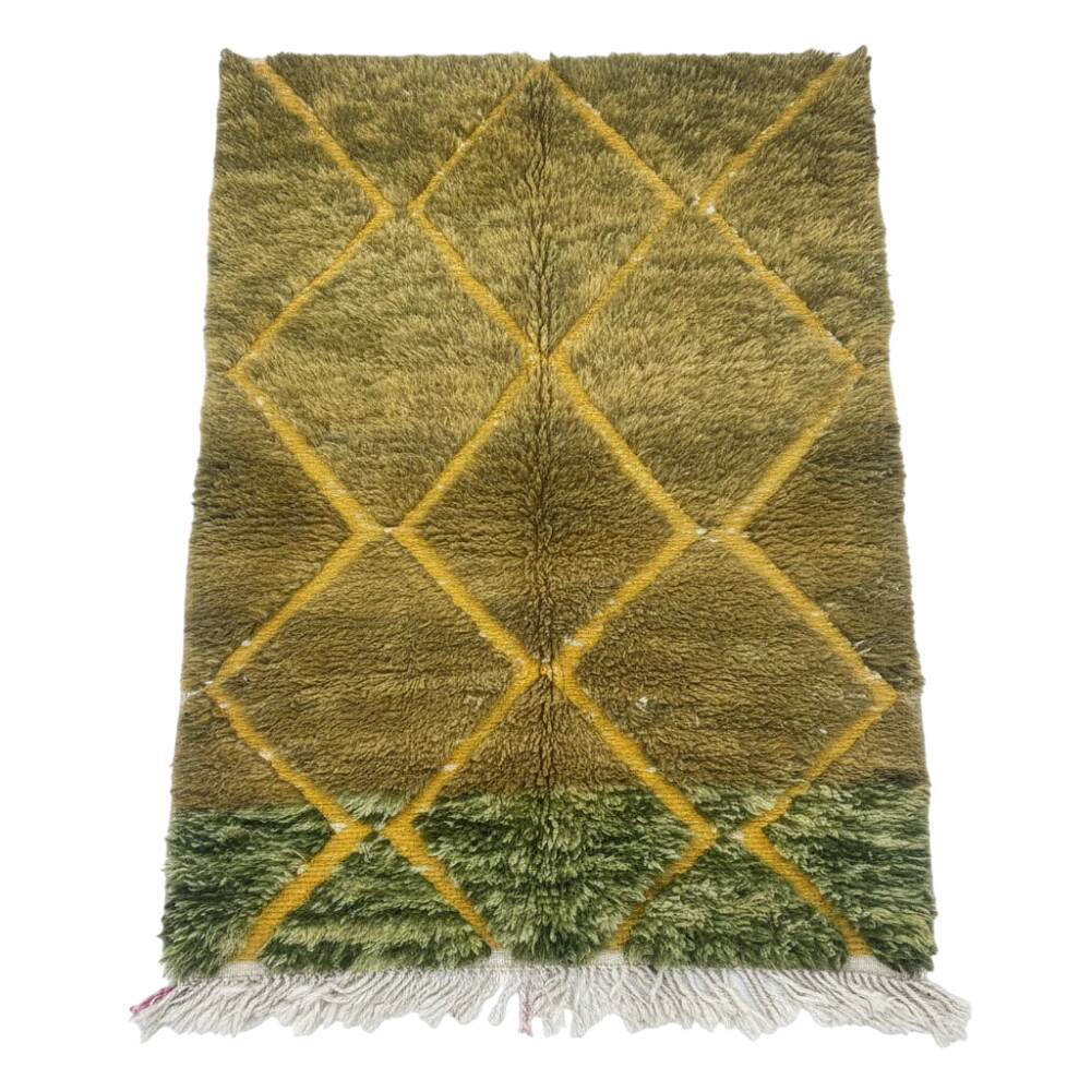 Small green Moroccan rug