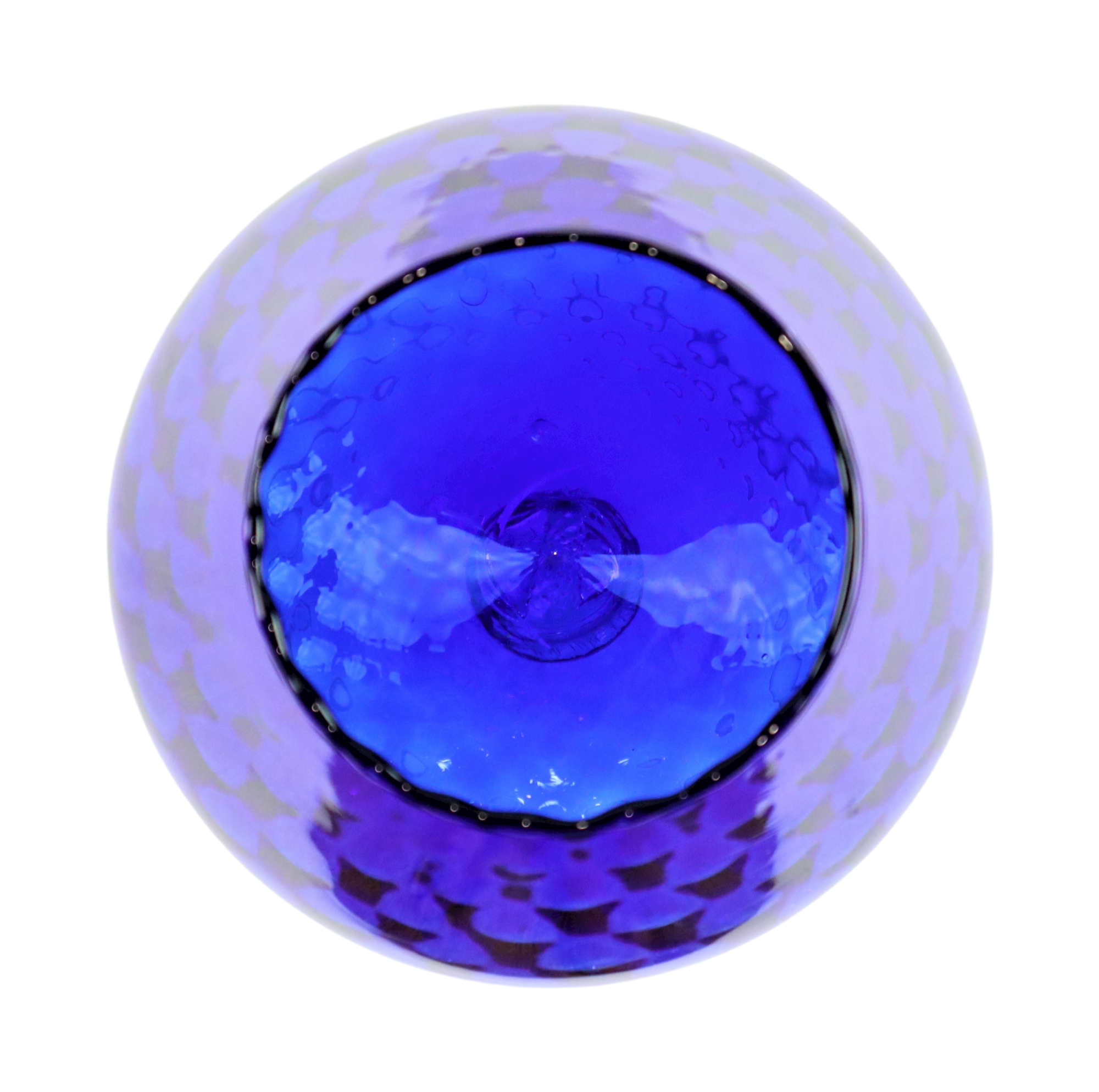 Blue glass snifter vase brandy cognac cobalt empoli italy 33cm