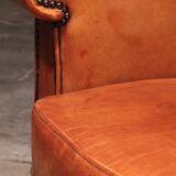 Sheep leather armchair Dutch design handmade 1970 - Brand name Joris