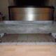 Large baroque style interior planter in gray patinated wood