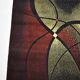 Vintage area rug, mid century, 1960s, abstract psychedelic design, wool rug, low pile rug