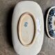 Sauceboat with lid Gien in blue ironstone, "Blue Ibis" service