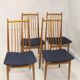 Set de 4 chaises scandinave années 70