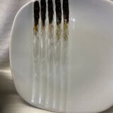 Ensemble de 12 assiettes en grès émaillé Saint Amand