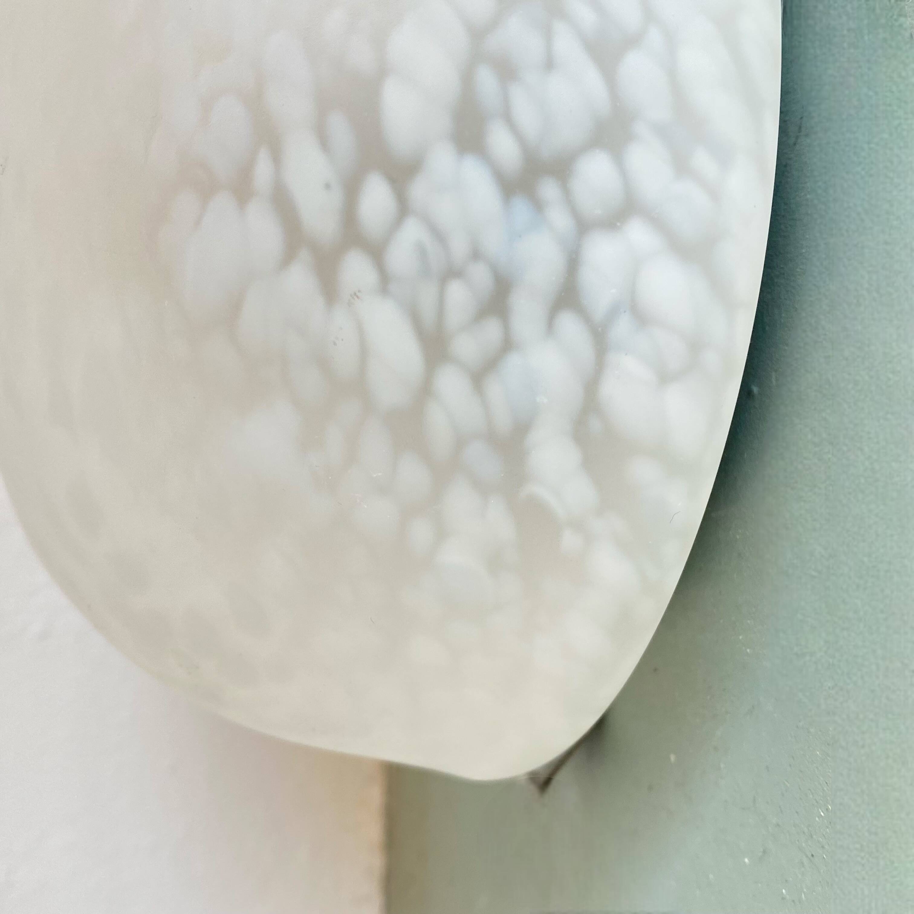 Round wall light ceiling light in white Clichy glass