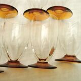 Set of 10 cup and carafe glasses