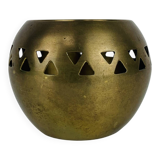 Bougeoir, photophore en laiton doré vintage