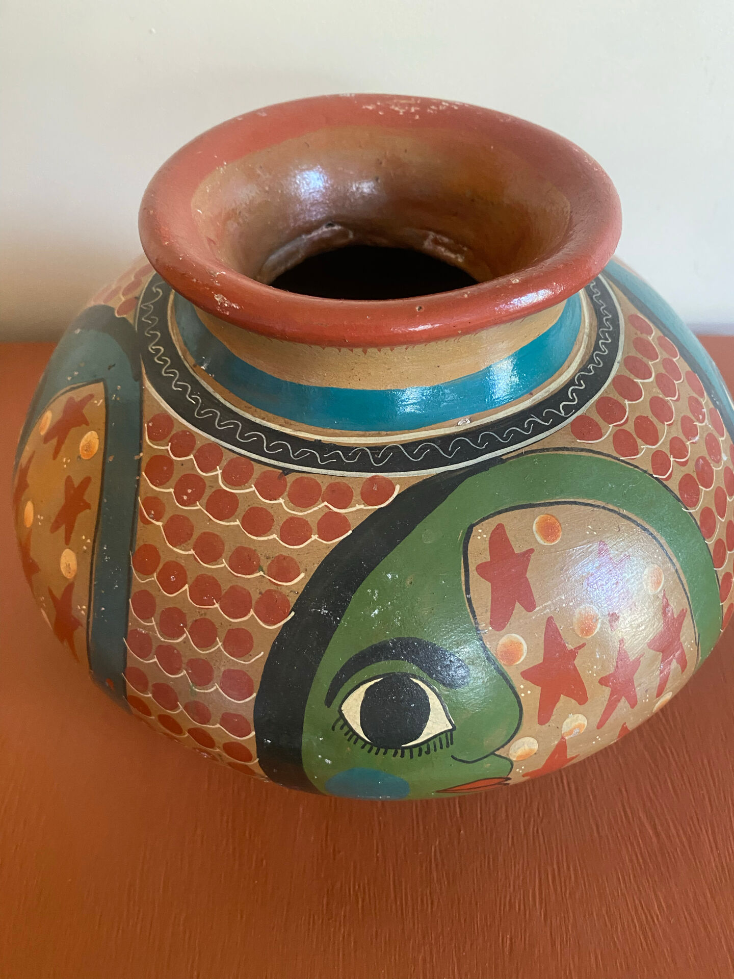 Vintage 90's Mexican ceramic vase