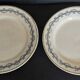 Pair of flat plates in Gien iron earthenware, Austerlitz decor