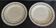 Paire d'assiettes plates en faïence terre de fer Gien décor Austerlitz