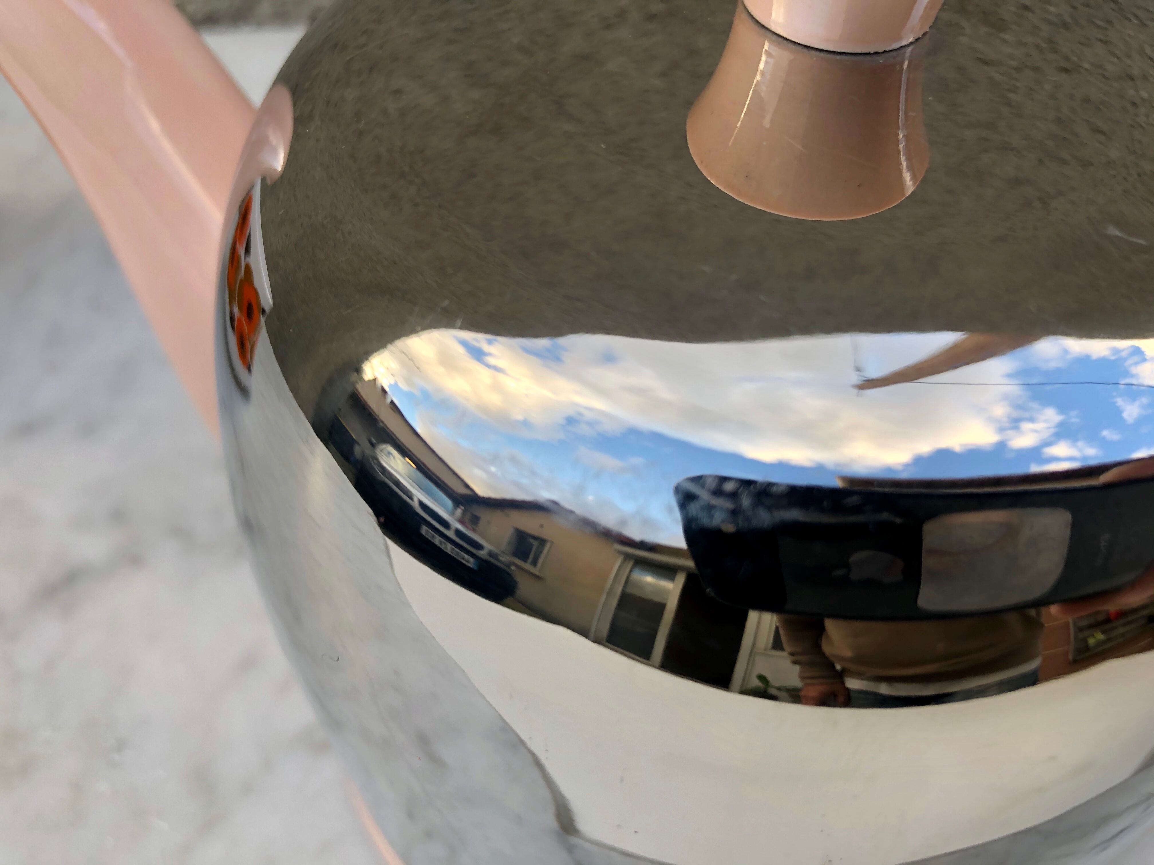 Heating teapot Salam Guy Degrenne 4 cups rare pink ceramic