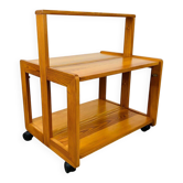 Scandinavian pine side table from the 1970s, foldable.