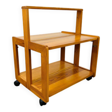 Desserte scandinave en pin années 70, pliante