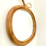 Vintage apple rattan mirror