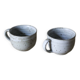 2 Gérald Pott enameled ceramic cups