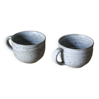 2 Gérald Pott enameled ceramic cups