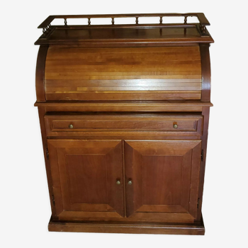 Secretary desk with a teak curtain roll down