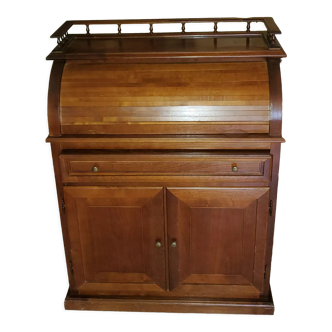 Secretary desk with a teak curtain roll down