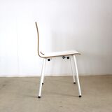 Set of 4 industrial stacking chairs